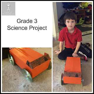 grade 3 science project, muscular force, car, build a toy