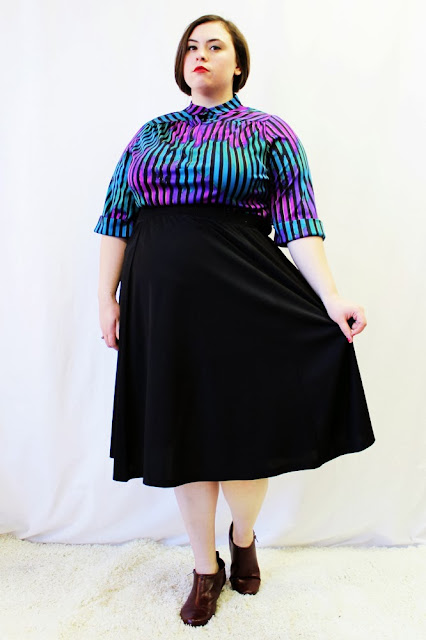 https://www.etsy.com/listing/172967880/plus-size-black-knit-4-gore-swing-skirt