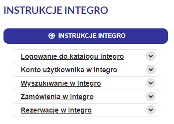 Instrukcje katalogu integro