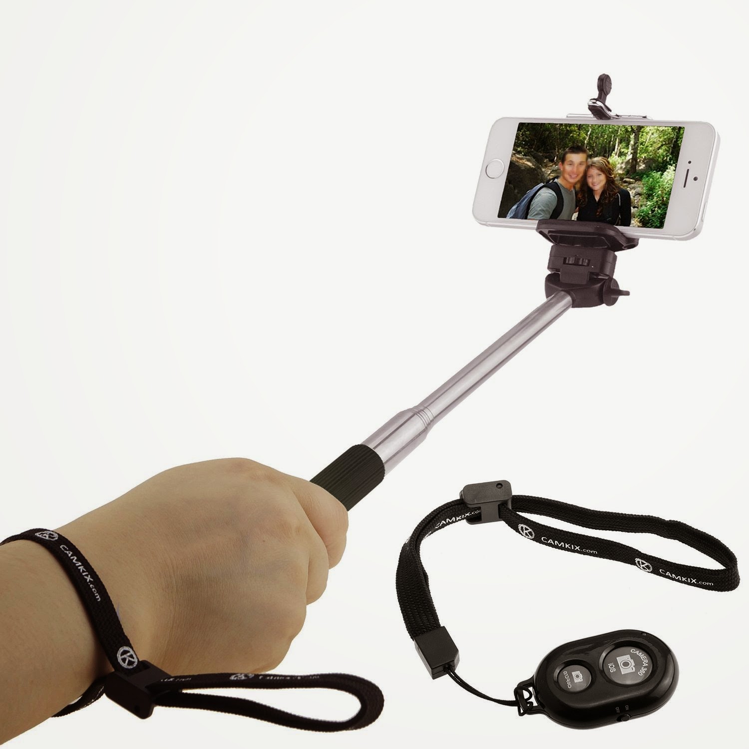 Extendable Selfie Stick with Bluetooth Remote by CamKix®