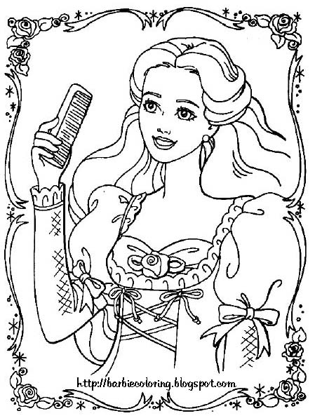 BARBIE COLORING PAGES
