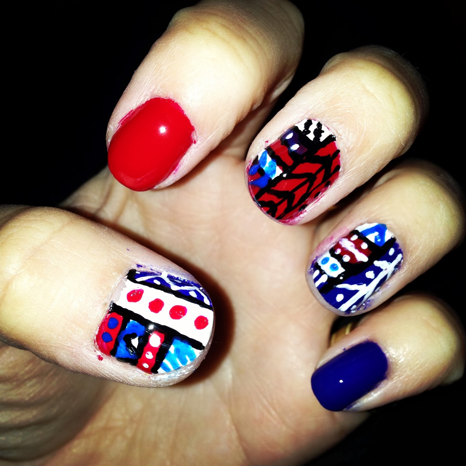DIY Tribal Nail Art Jersey Girl, Texan Heart