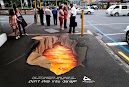 Lava Volcanic 3D Street Art Hd Wallpaper Android