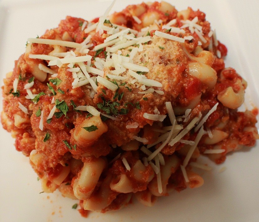 Leftover Meatballs and Sausage Italian Style Goulash What's Cookin