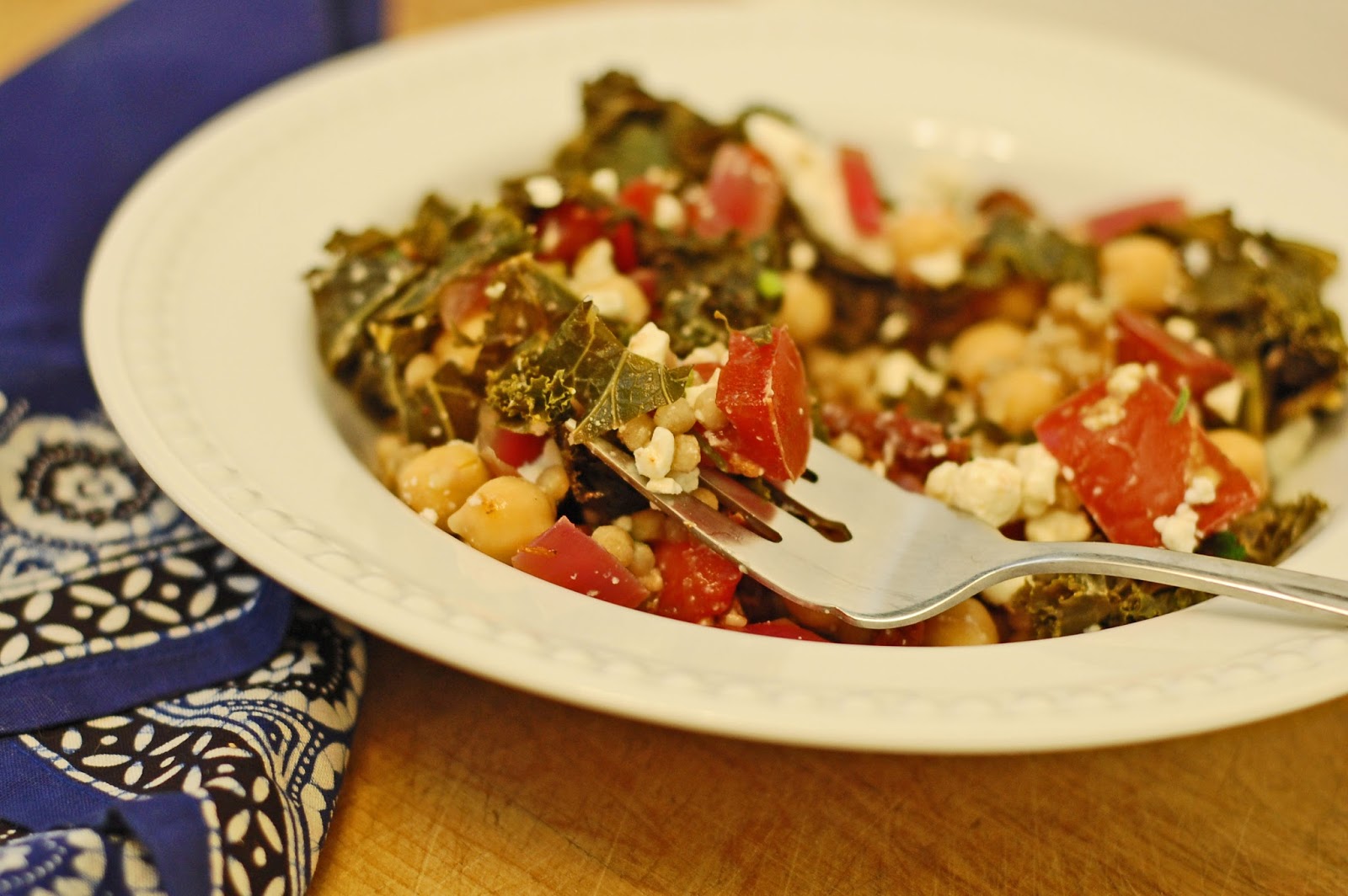 Tasty Tuesday Greek Style Kale Couscous Salad