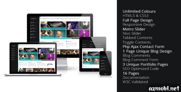 Metro - Unlimited Colors Full Page Responsive