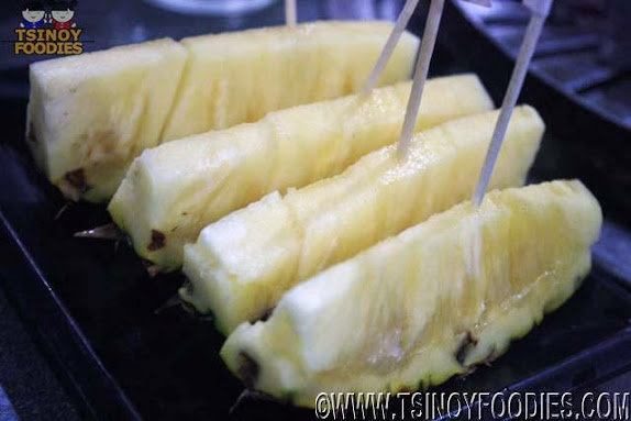complimentary pineapple dessert