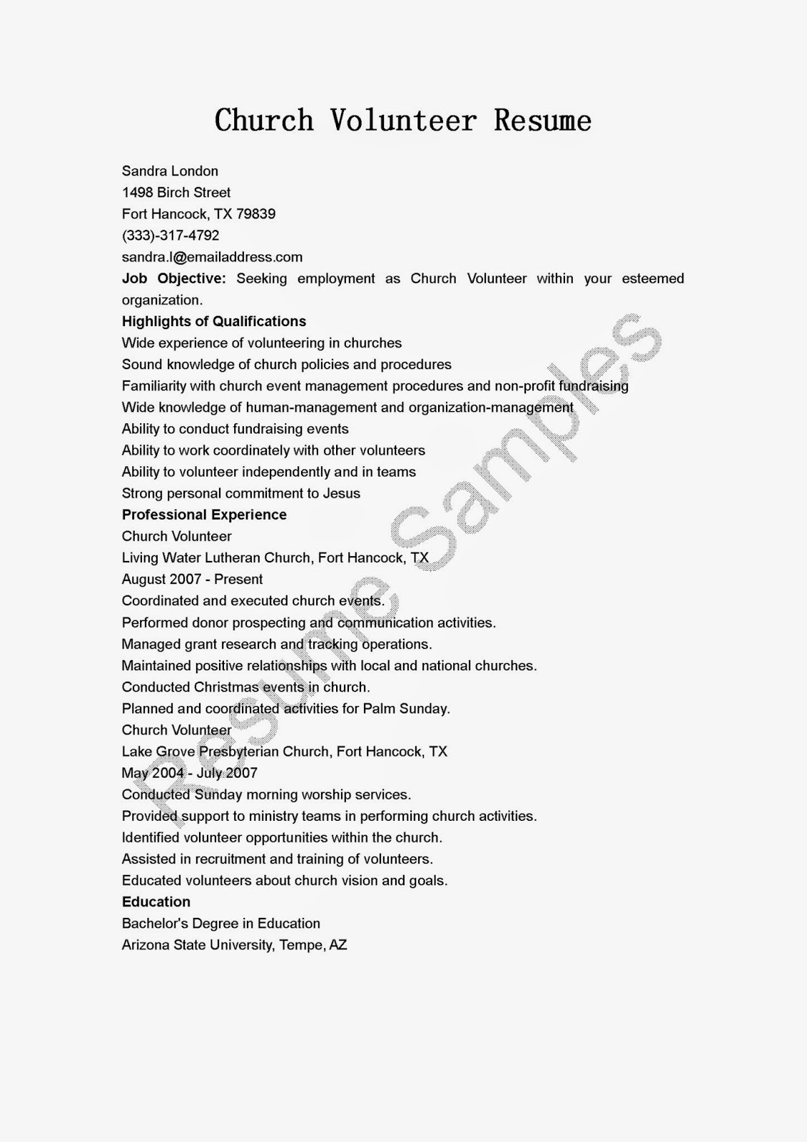 church volunteer resume exle resume sles church volunteer resume sle church volunteer resume exle resume sles church volunteer resume sle