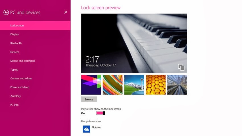Windows 8.1 Lock Screen