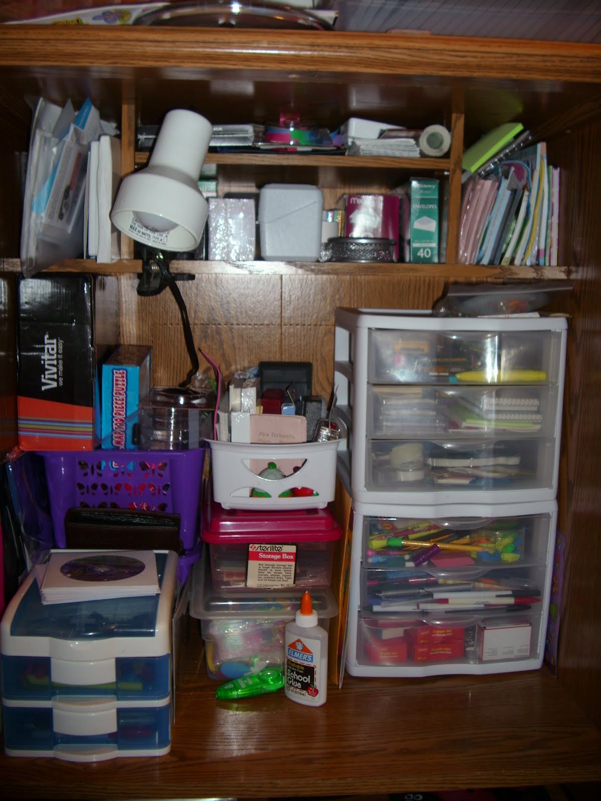 Quickly a Homemaker School Supply Makeover