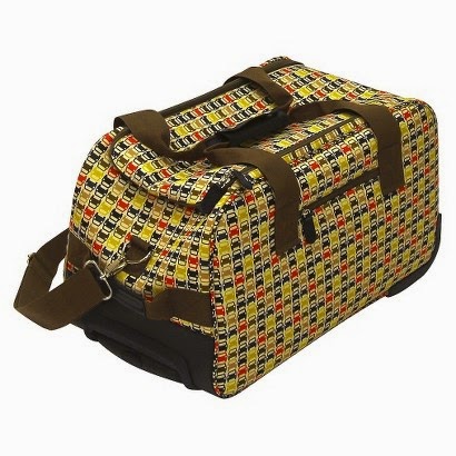 orla kiely wheeled luggage