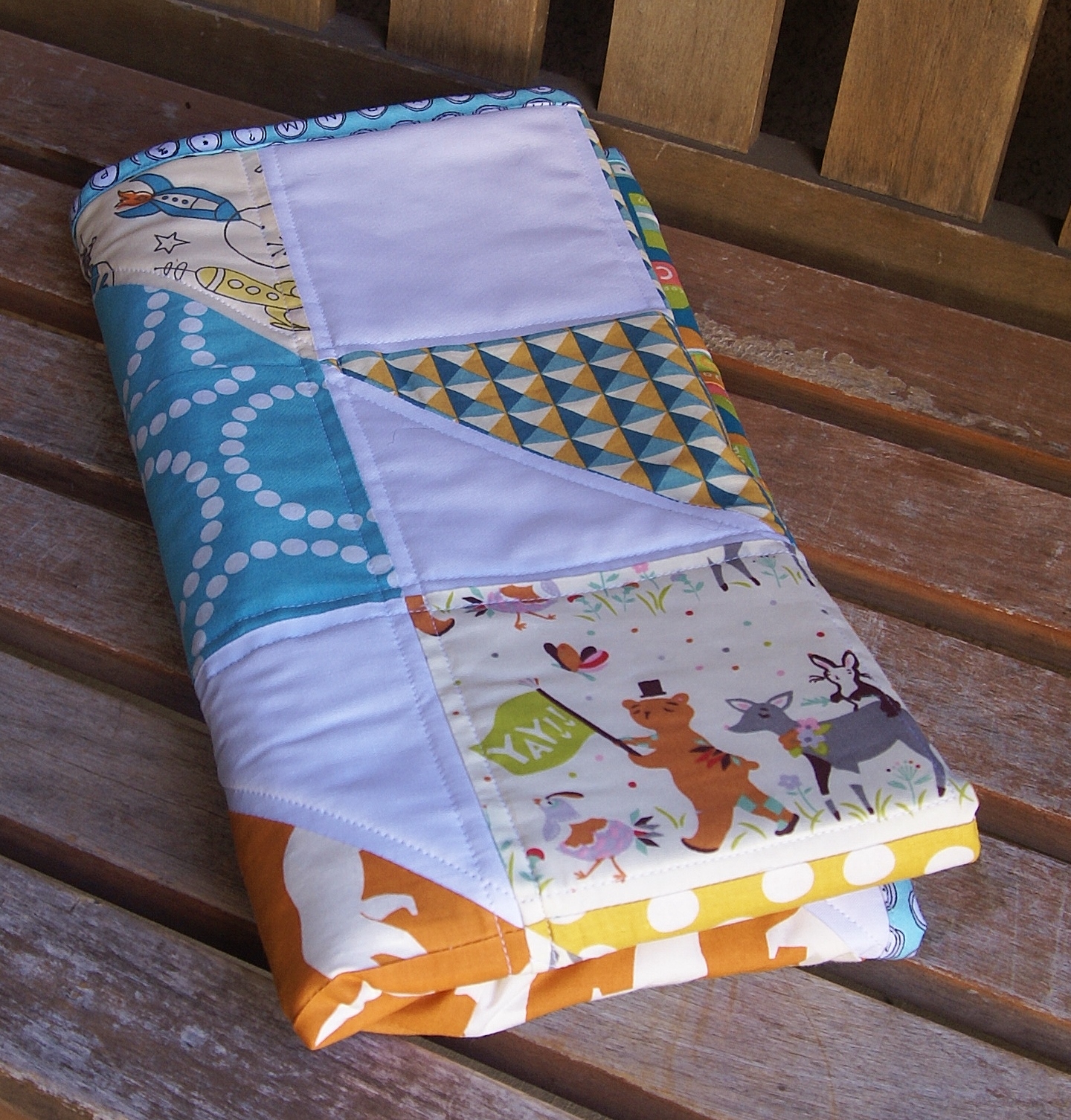 Fabric Mutt Chevron Baby Quilt