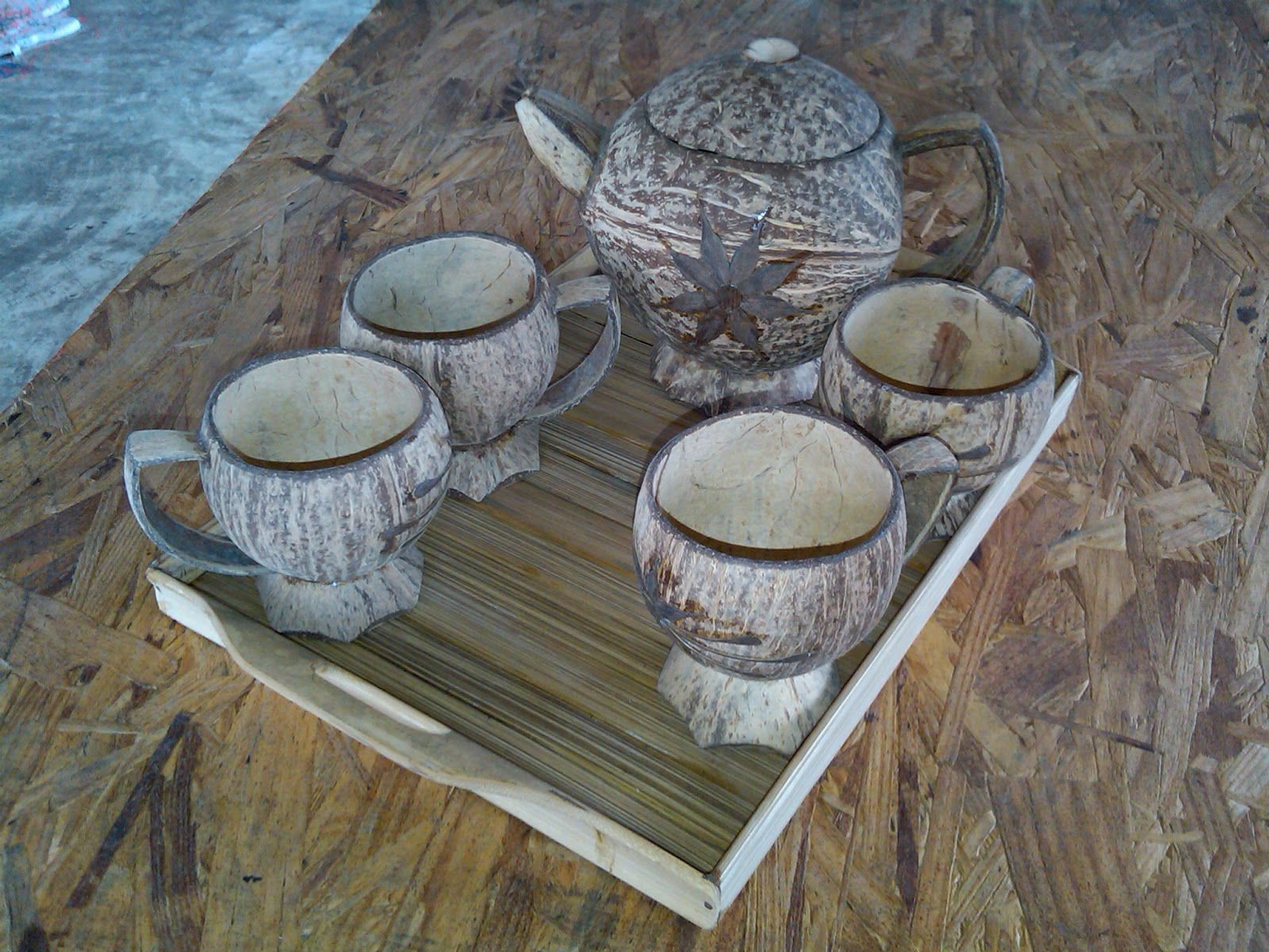 Coconut Shell Crafts From West Java Coconuts Shell art from West Java