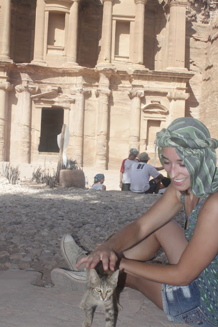 Monastery and Cat Petra, Jordan