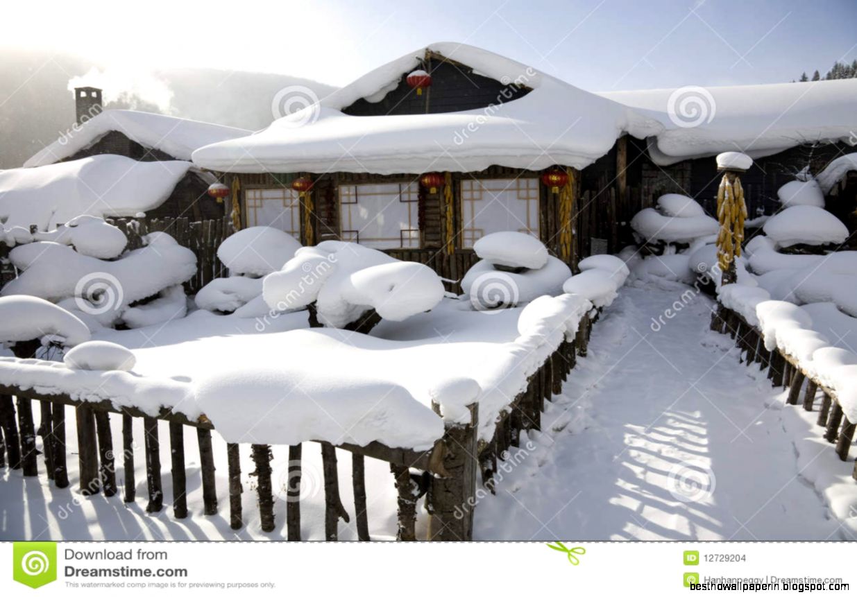 Snow covered House And Backyard Stock Images Image 12729204 Snow covered House And Backyard Stock Images Image 12729204