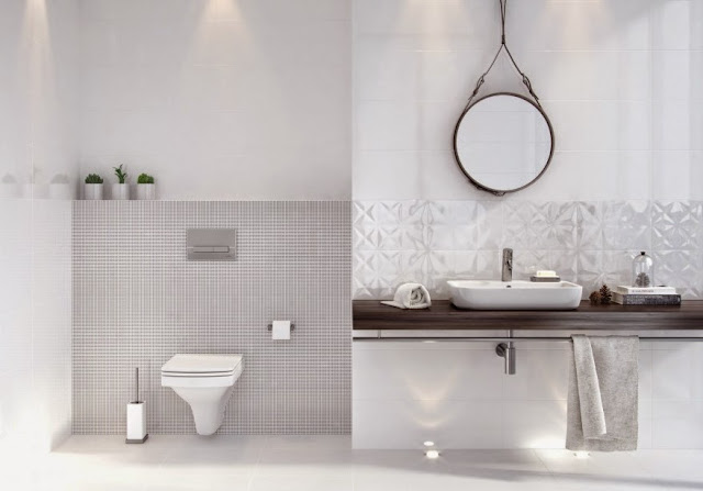 Azulejos blancos para baños. 9 ejemplos imprescindibles.