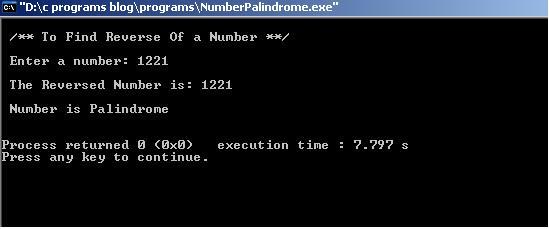 Write a program to find reverse of a number