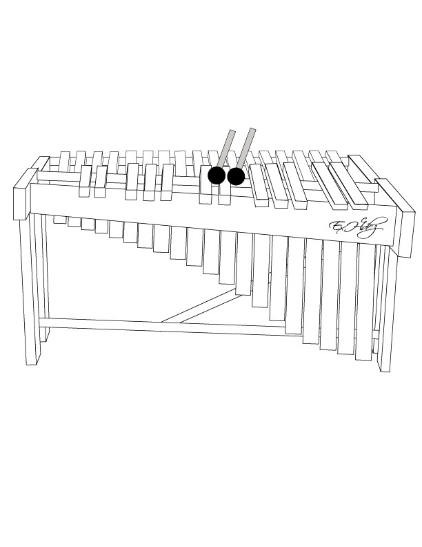 La marimba para colorear Imagui