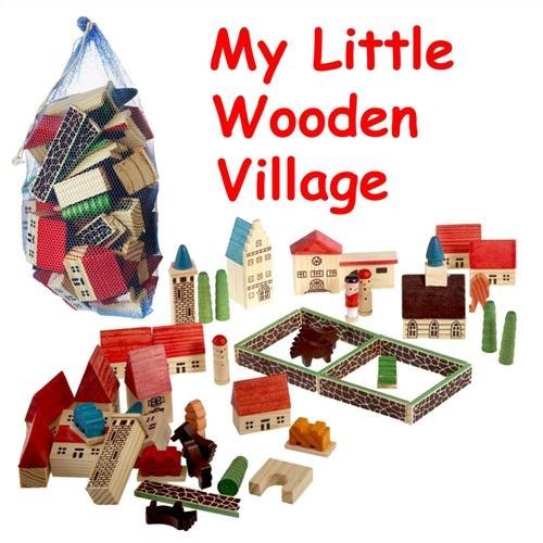 Wargaming Miscellany Wooden 'Town in a bag' buildings
