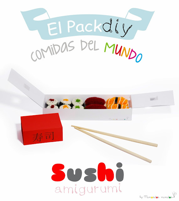 sushi pack amigurumi diy handmade crochet ganchillo házlo tú mismo manualidades japón japan patrones patrón kit de amigurumi