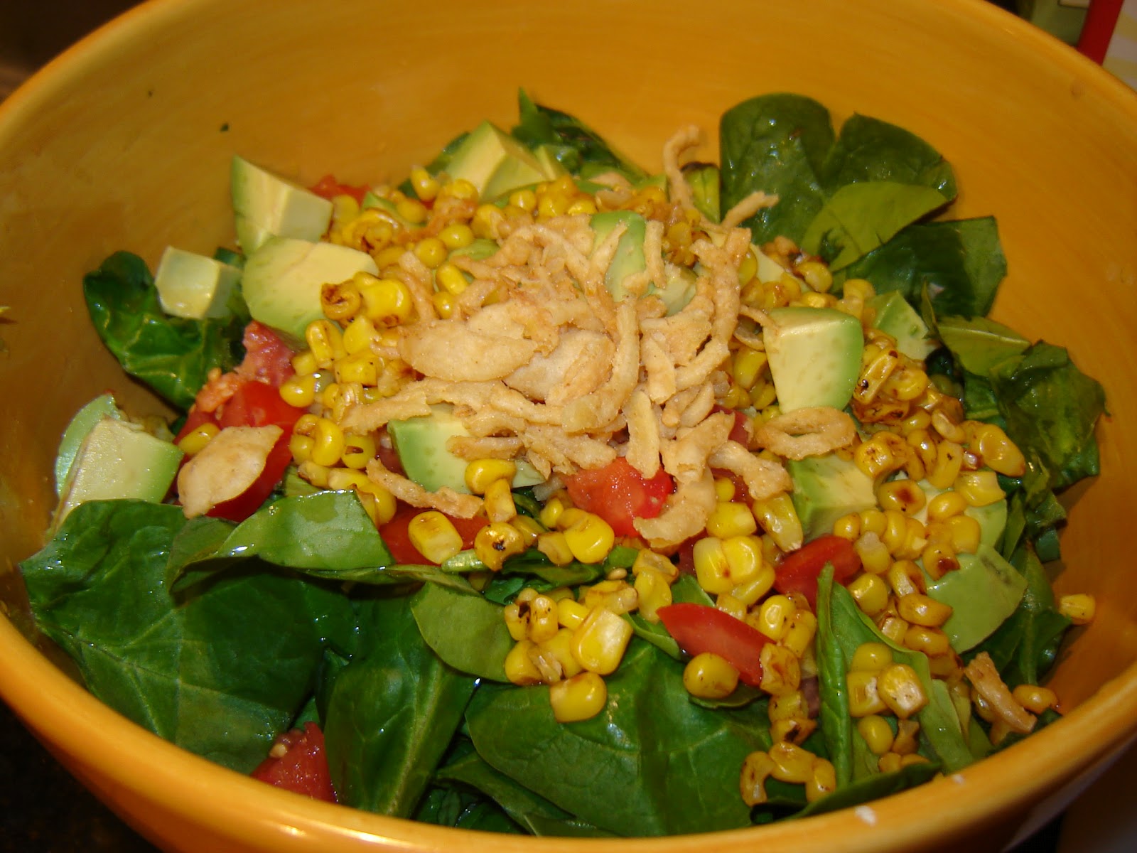 Dinner Is Vegan Southwest Style Salad With A Sweet And Smoky