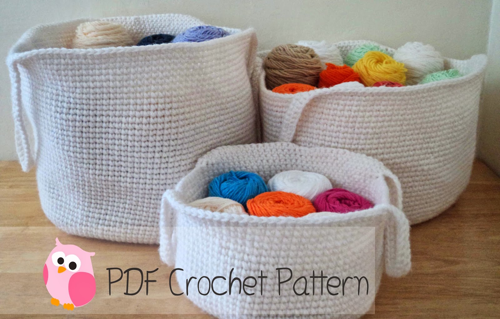 Cute Little Crafts Crochet Pattern 3 Simple Baskets