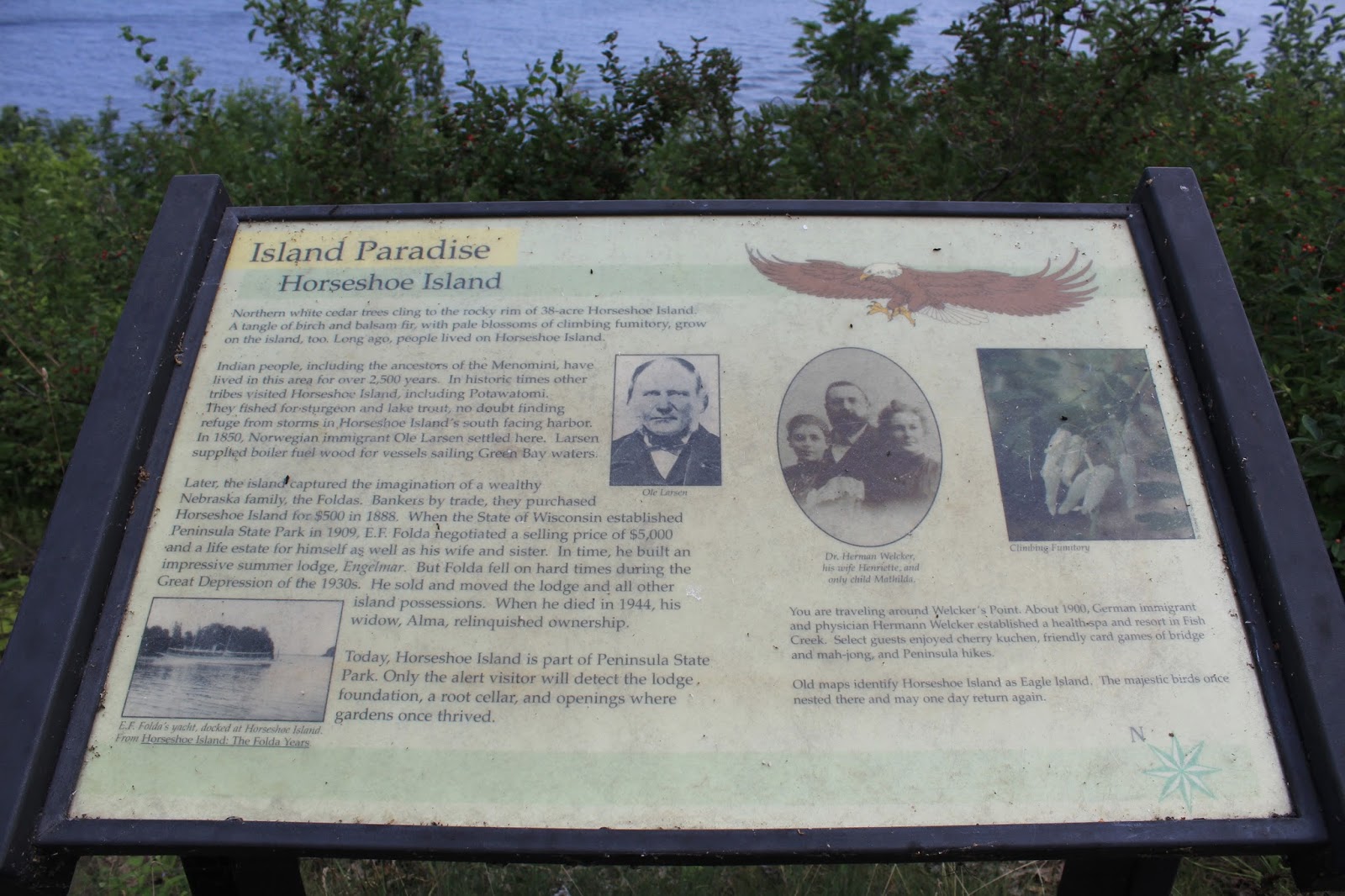Wisconsin Historical Markers Island Paradise Horseshoe Island