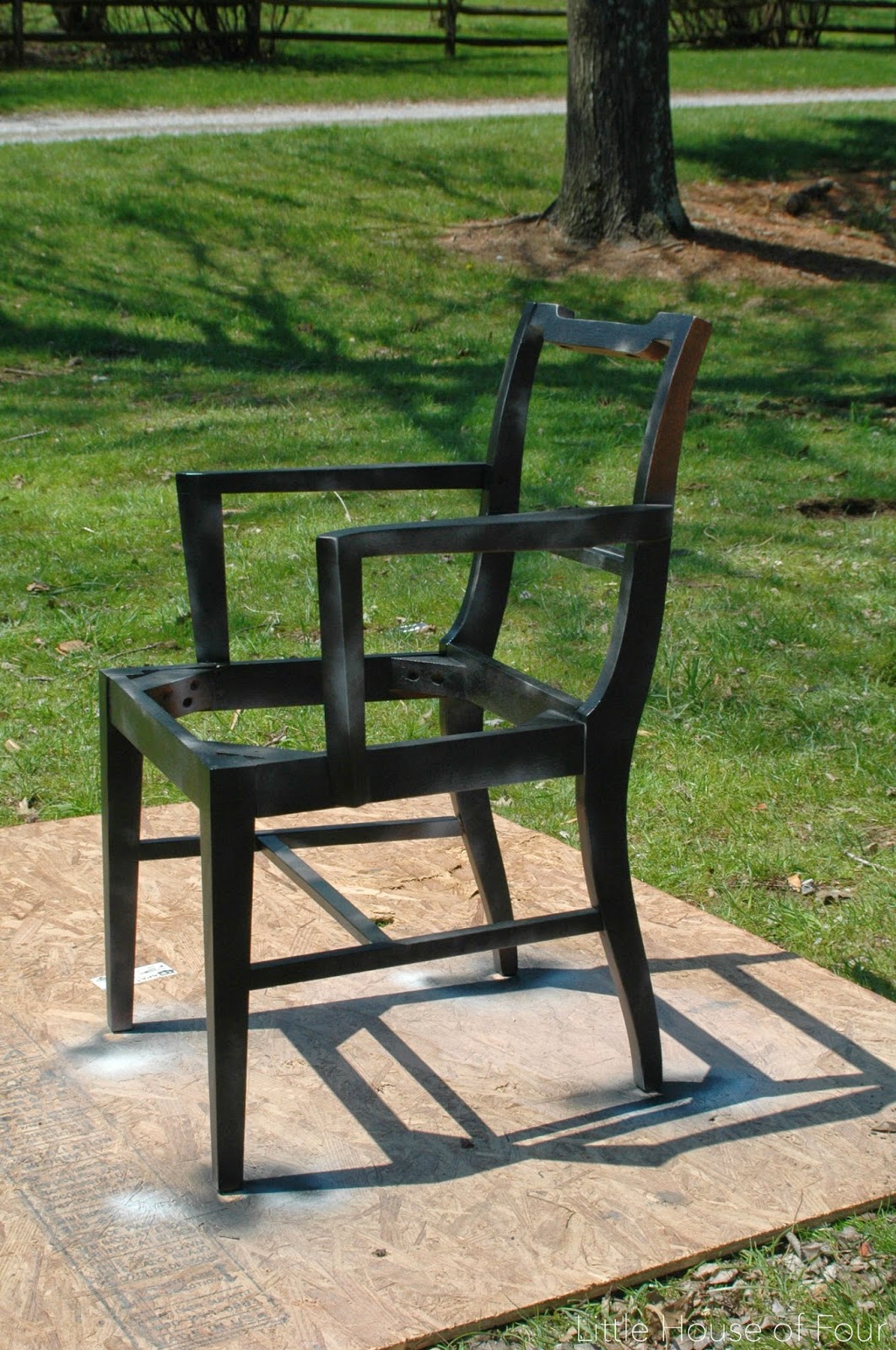 5.00 Goodwill office chair makeover... Little House of Four