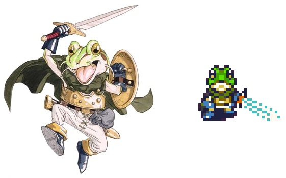 Gallery of Chrono Trigger Frog Movement Sprites.