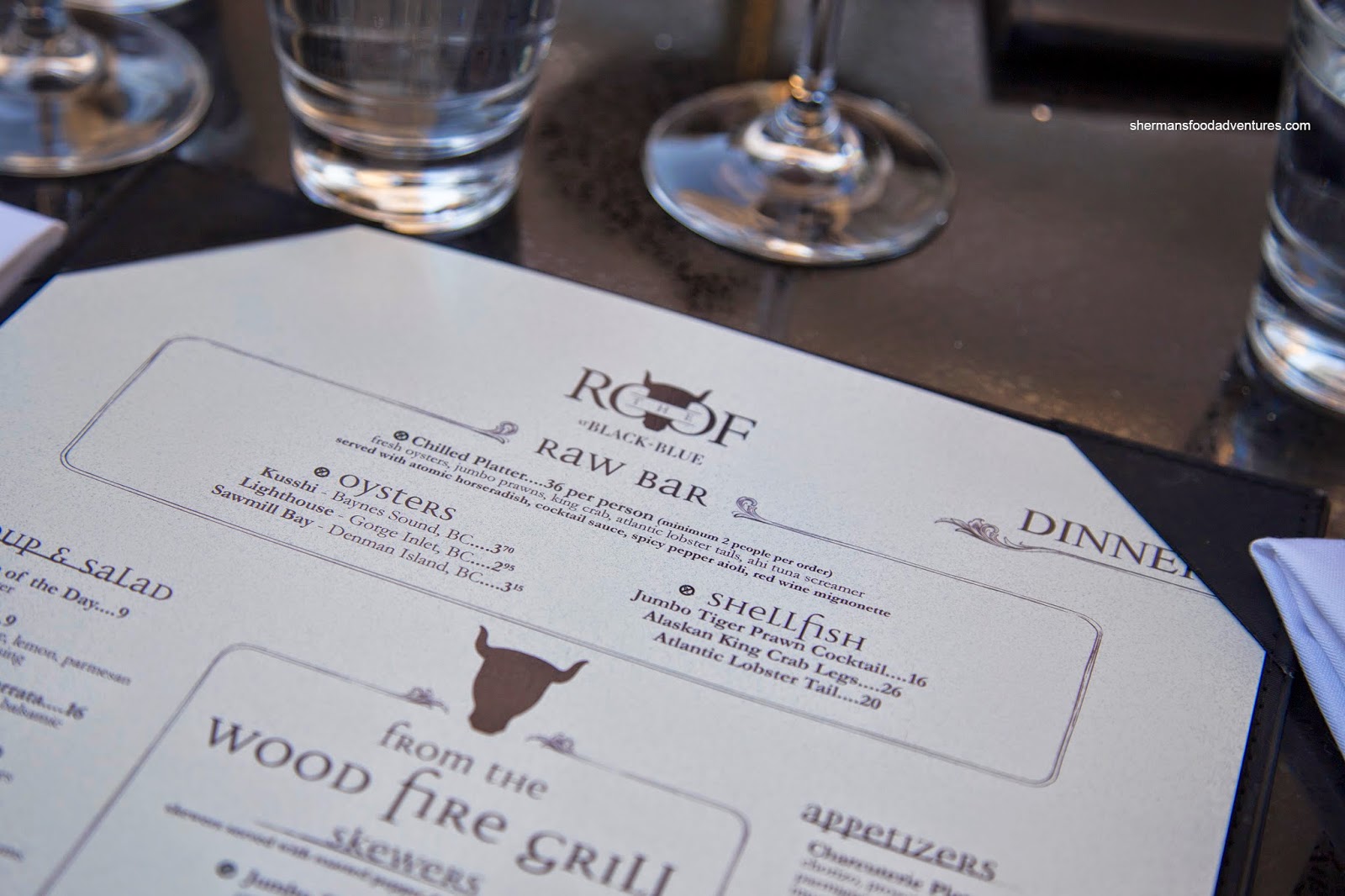 Sherman's Food Adventures The Roof at Black + Blue