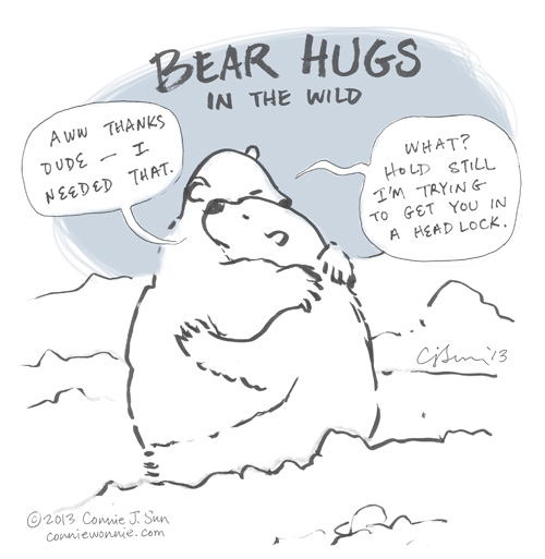 cartoonconnie comics blog: Bear Hugs in the Wild