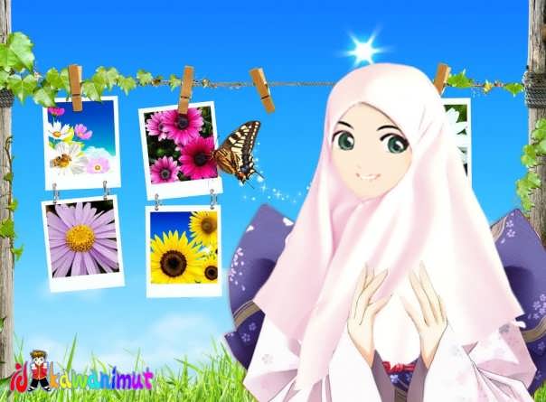 muslimah tersenyum riang muslimah japan muslimah love muslimah bunga