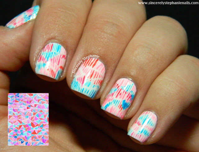 scribbles nail art