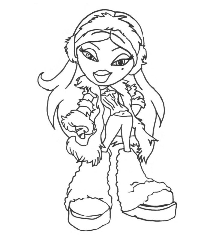 Winter bratz coloring pages Coloring Pages
