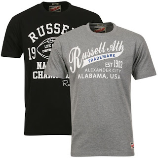 Russell Athletic Men's 2-Pack Hawley & Wyles T-Shirt - Black/Grey