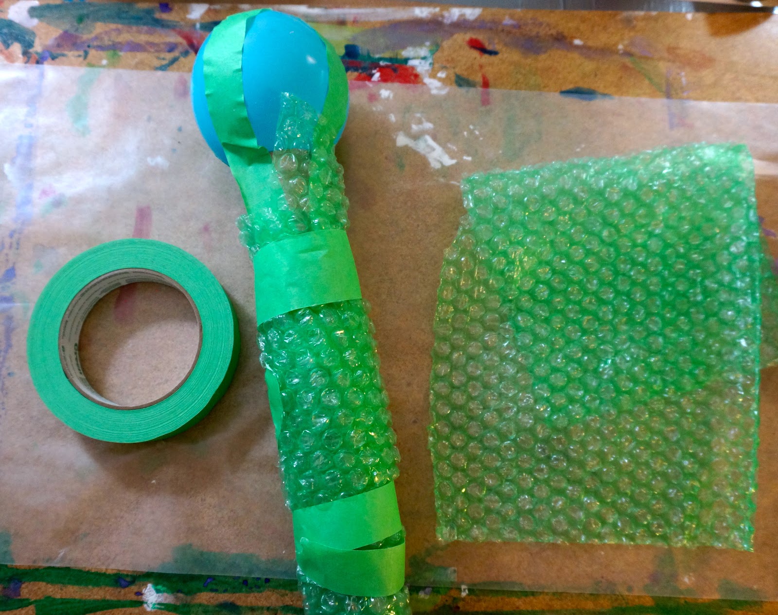 that artist woman Papier Mache Caterpillar