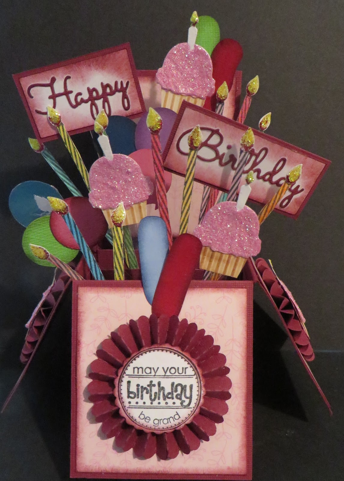 Moshie's Moments More pop up box Birthday cards