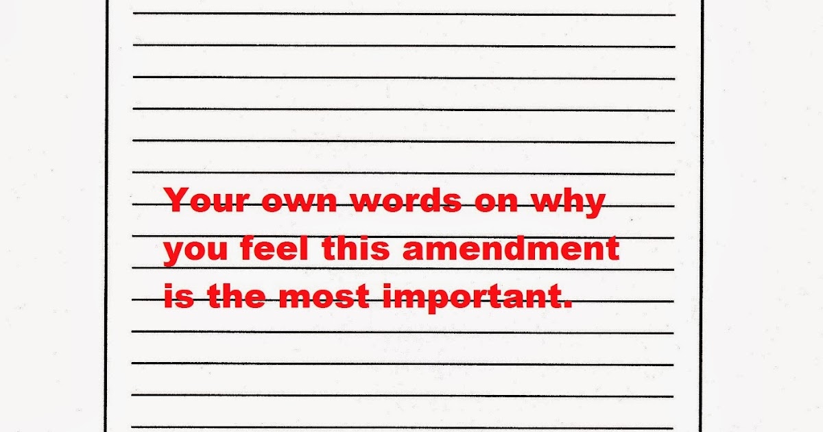 Mr. Bravo's POD Blog: 1.2 Amendment Worksheet