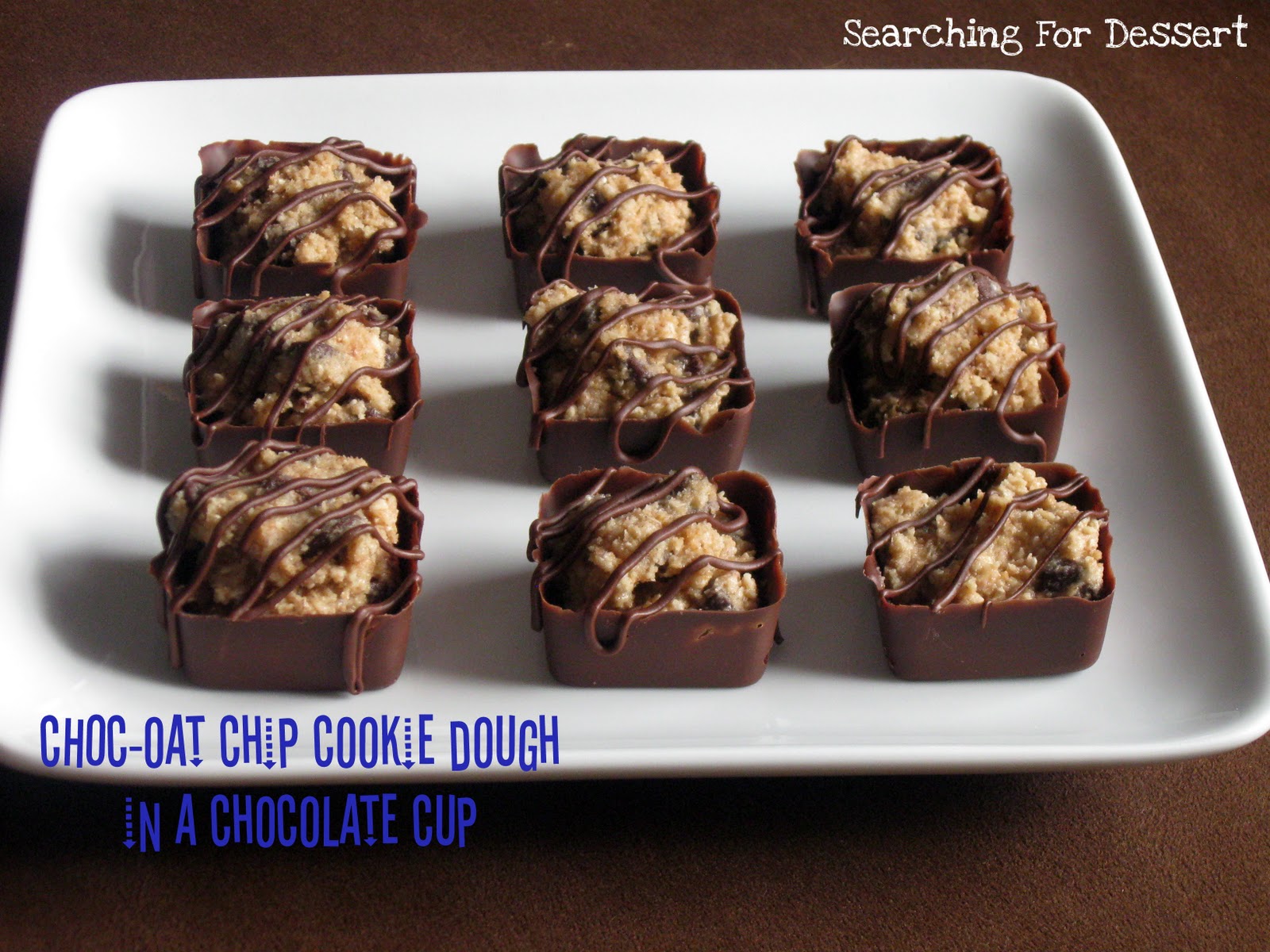 ChocOat Chip Cookie Dough in a Chocolate Cup...with Agave Nectar