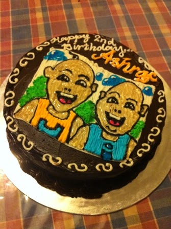 Maria Homemade Cake: Upin N Ipin Chocolate Cake
