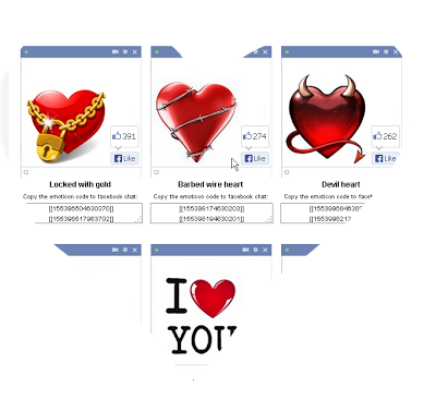 love codes for facebook chat Facebook chat now lets you use the profile picture of any user, official page, or event on the service as an emoticon (here are the codes). love codes for facebook chat Facebook chat now lets you use the profile picture of any user, official page, or event on the service as an emoticon (here are the codes).