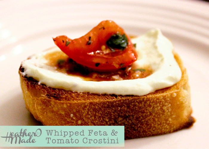 Heather O Made Whipped Feta & Tomato Crostini