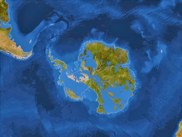 Mapas de como la Tierra se vería si todo el hielo se derritiera