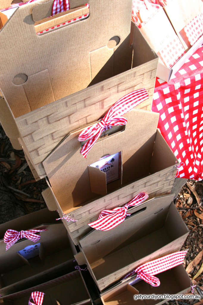 Get Your D.I.Y On!! DIY Picnic basket out of an IKEA carry box.