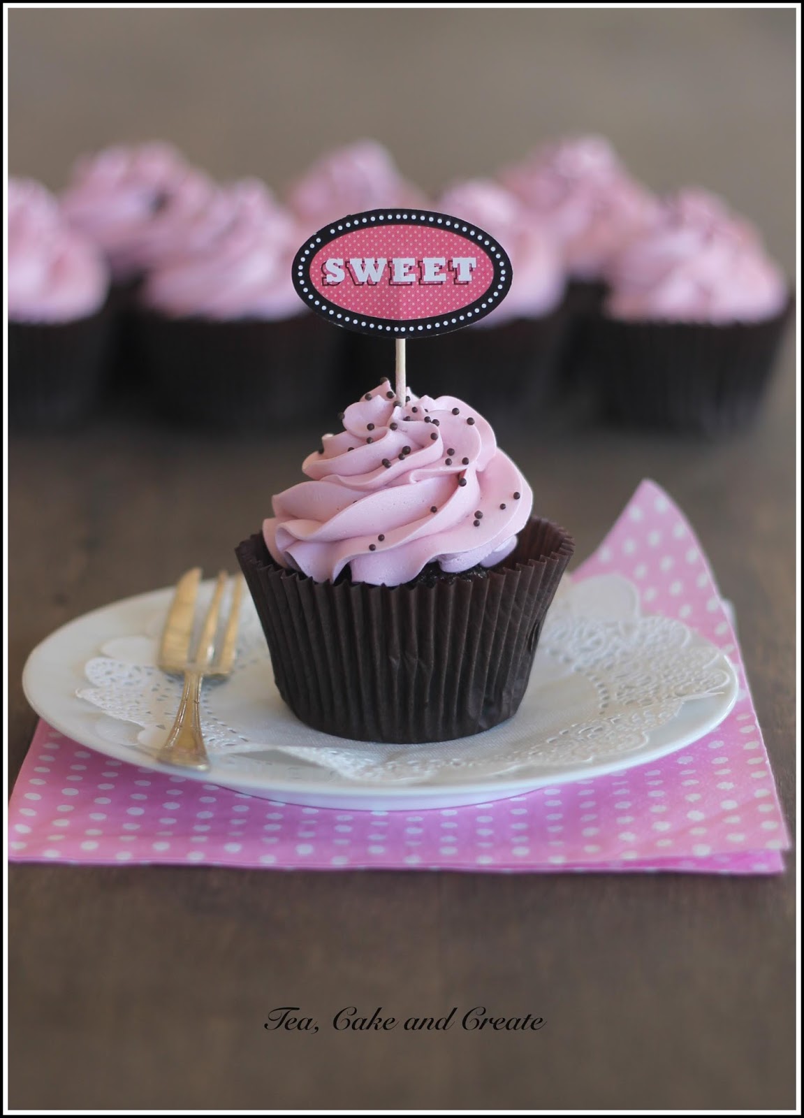 Tea, Cake & Create Dark Chocolate Cupcakes with Mixed Berry Yoghurt