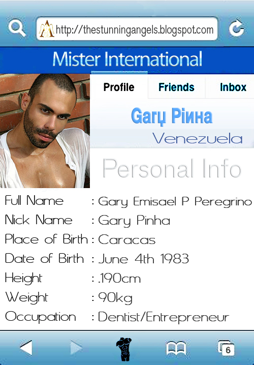 2012 | Mister International | Venezuela | Gary Pinha Profil+-+Venezuela