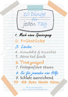kostenloses Template 10 Dinge für jeden Tag - ToDo Liste zum Wohlfühlen | http://panpancrafts.blogspot.de/