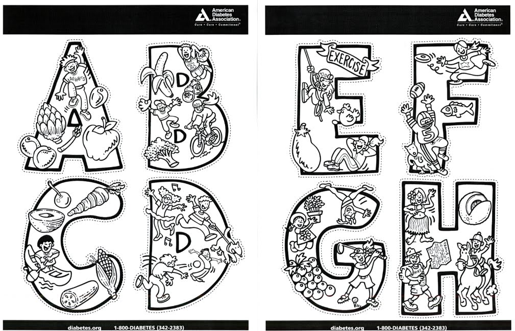 hagen illustration Exercise & Eating Healthy Alphabet