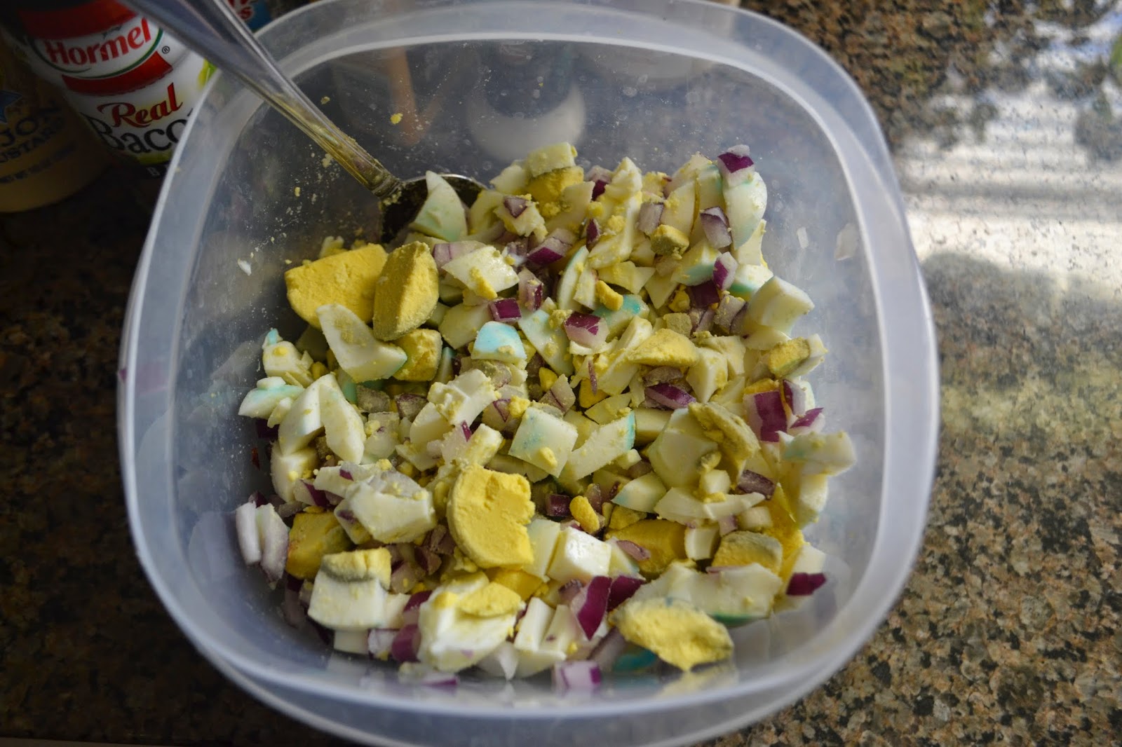 Thrifty Artsy Girl Egg Salad with Bacon and Horseradish