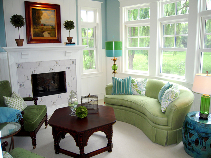 Blue and Green Living Rooms Exotic House Interior Designs